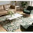 lxt Area Rug 9 x 12 Modern Botanical Floral Living Room Rug Non-Slip Backing Washable Contemporary Mat Foldable Floor Cover for Bedroom Green-1535115900-1535115889