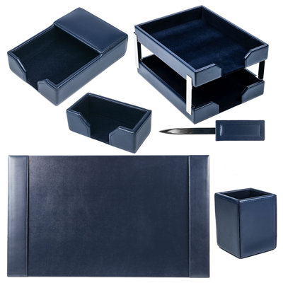 Kiki Leather Desk Organizer Set
