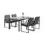 Ensemble de salle à manger rectangulaire de 60,8 po de long pour 4 personnes avec coussins-2109505009-2109505010