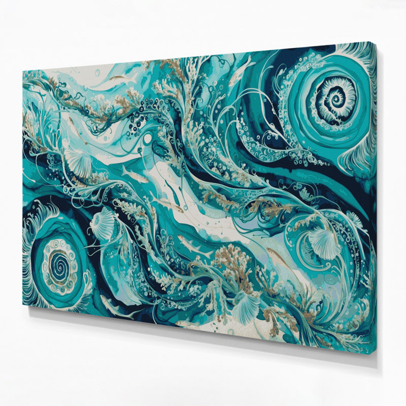 Art mural sur toile, motifs de récifs hawaïens
