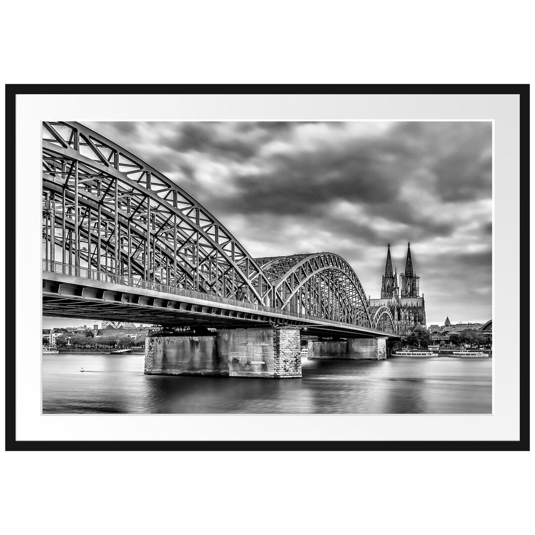 Gerahmtes Poster Hohenzollernbrücke in Köln