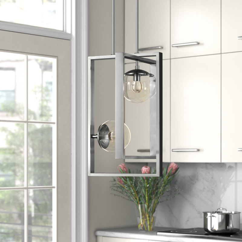 Detres 2 - Light Unique/Statement Pendant, Brushed Nickel