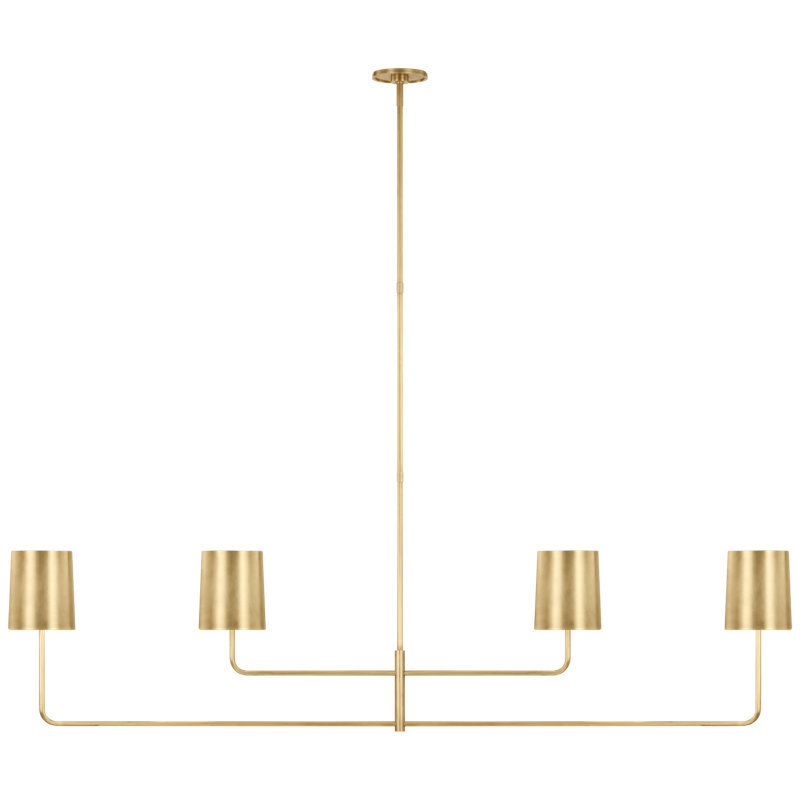 Go Lightly 4 - Light Chandelier, Soft Brass, Gold
