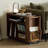 22.44" Vintage Dark Brown Walnut Mobile End Table