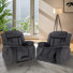 Ensemble de 2 chaises inclinables en tissu de chenille Kokal