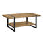 Table basse, accent, cocktail, rectangulaire, salon, L 48 po, aspect bois de manguier, métal noir, contemporain, moderne