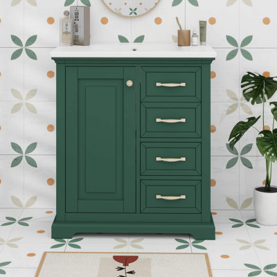 Meuble-lavabo avec tiroirs 30 po, meuble-lavabo avec tiroirs
