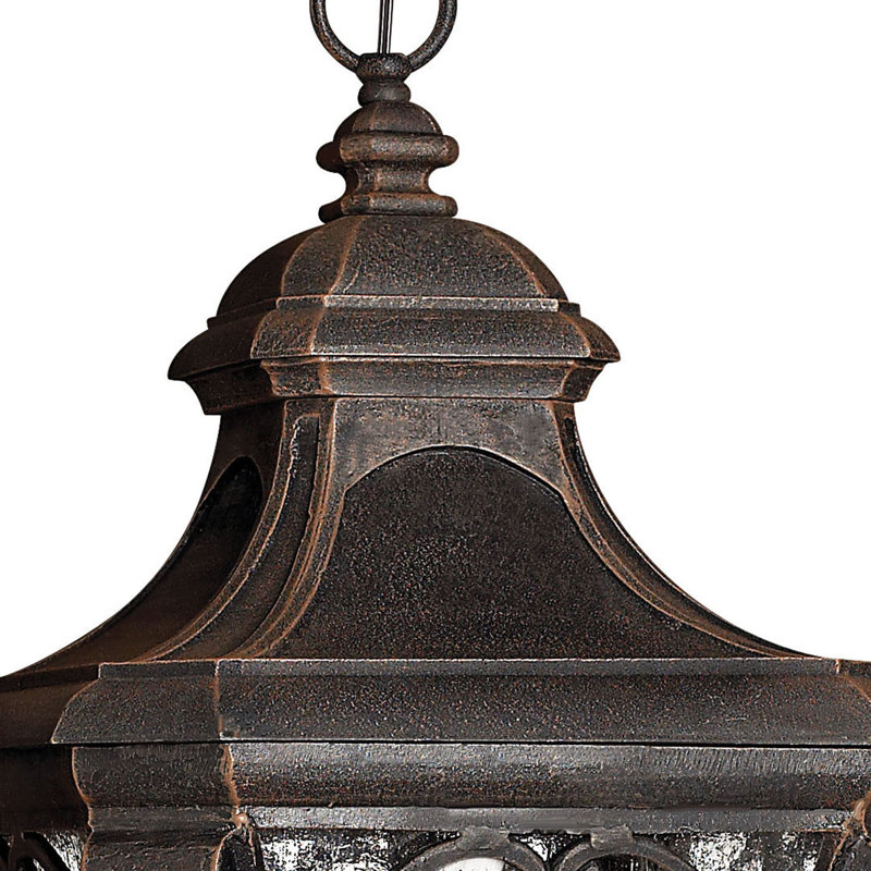 Trafalgar 3 -Bulb 24.75" H Outdoor Hanging Lantern, Museum Black, Incandescent, No