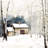 Small winter barn - 32"x32" art on canvas
