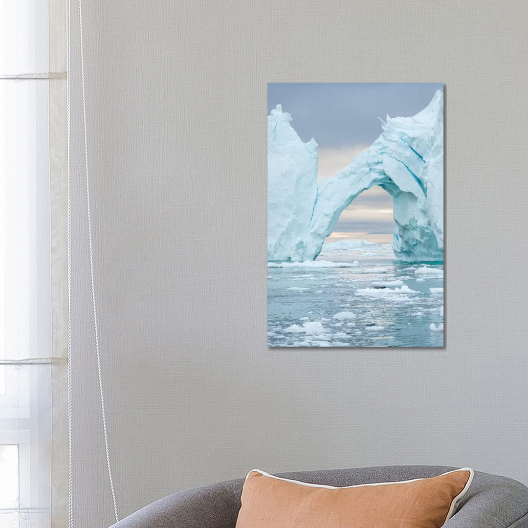 Ilulissat Icefjord At Disko Bay. The Icefjord Is Listed As Unesco World Heritage Site, Greenland. by Martin Zwick - Wrapped Canvas Print