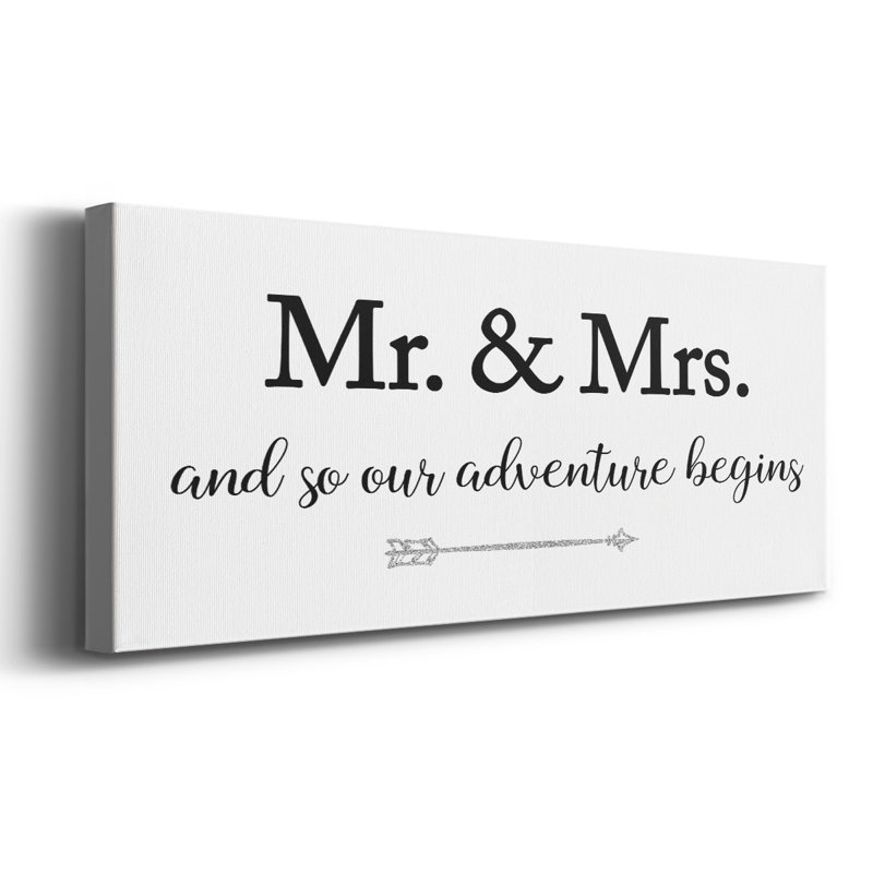 «Mr. et Mme» sur toile, H 20 po x l 50 po x P 1,5 po