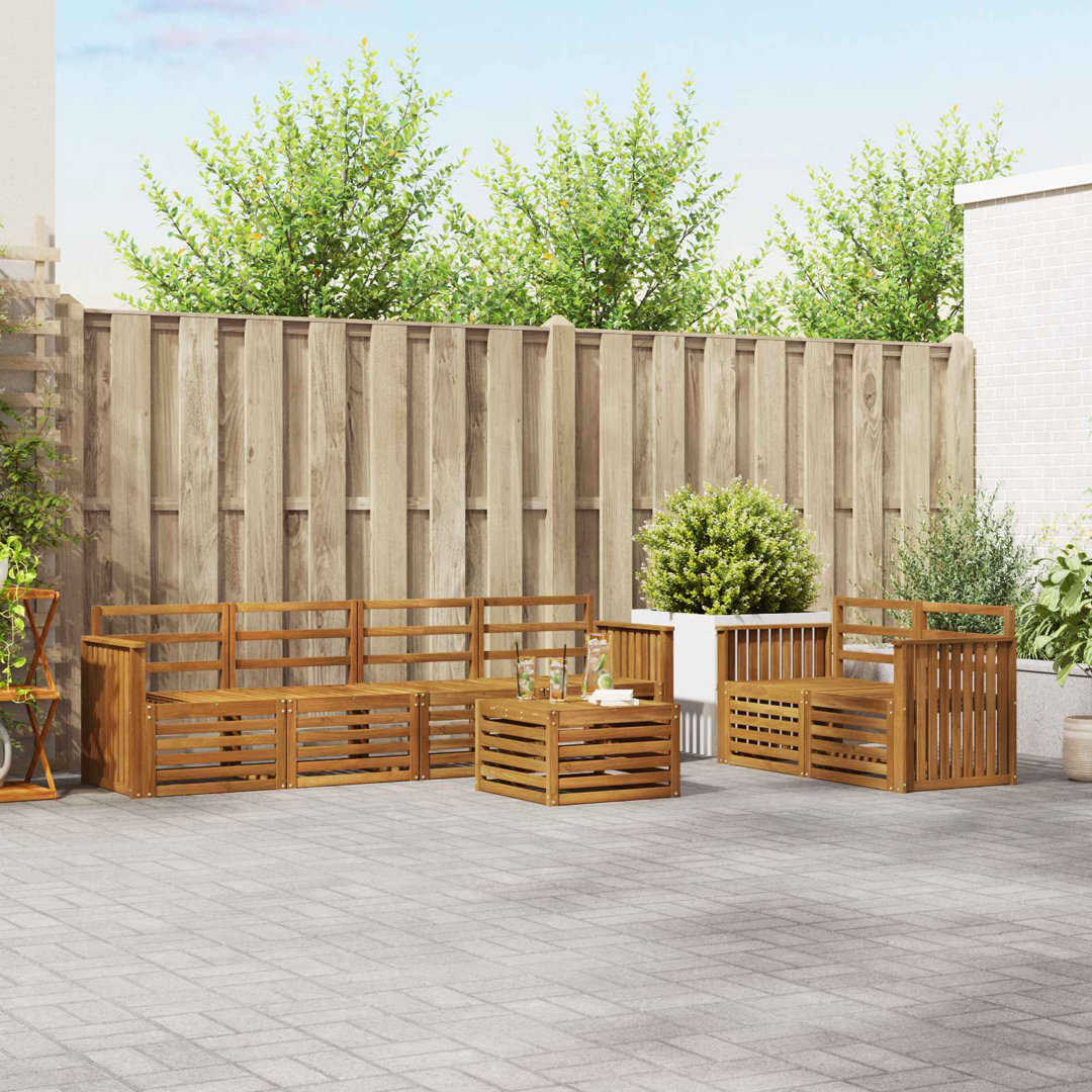 Sofa Sets Solid Acacia Wood Outdoor Sectional Garden Furniture Modern