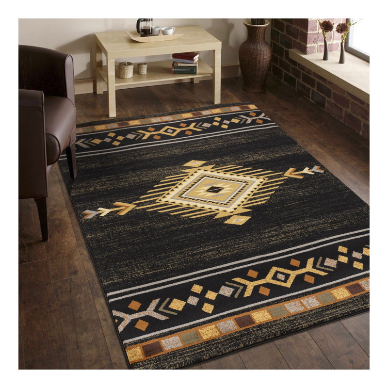 Tapis tribal sud-ouest Trib_SG_YLS4001, Rectangle 5 pi 3 po x 7 pi 3 po