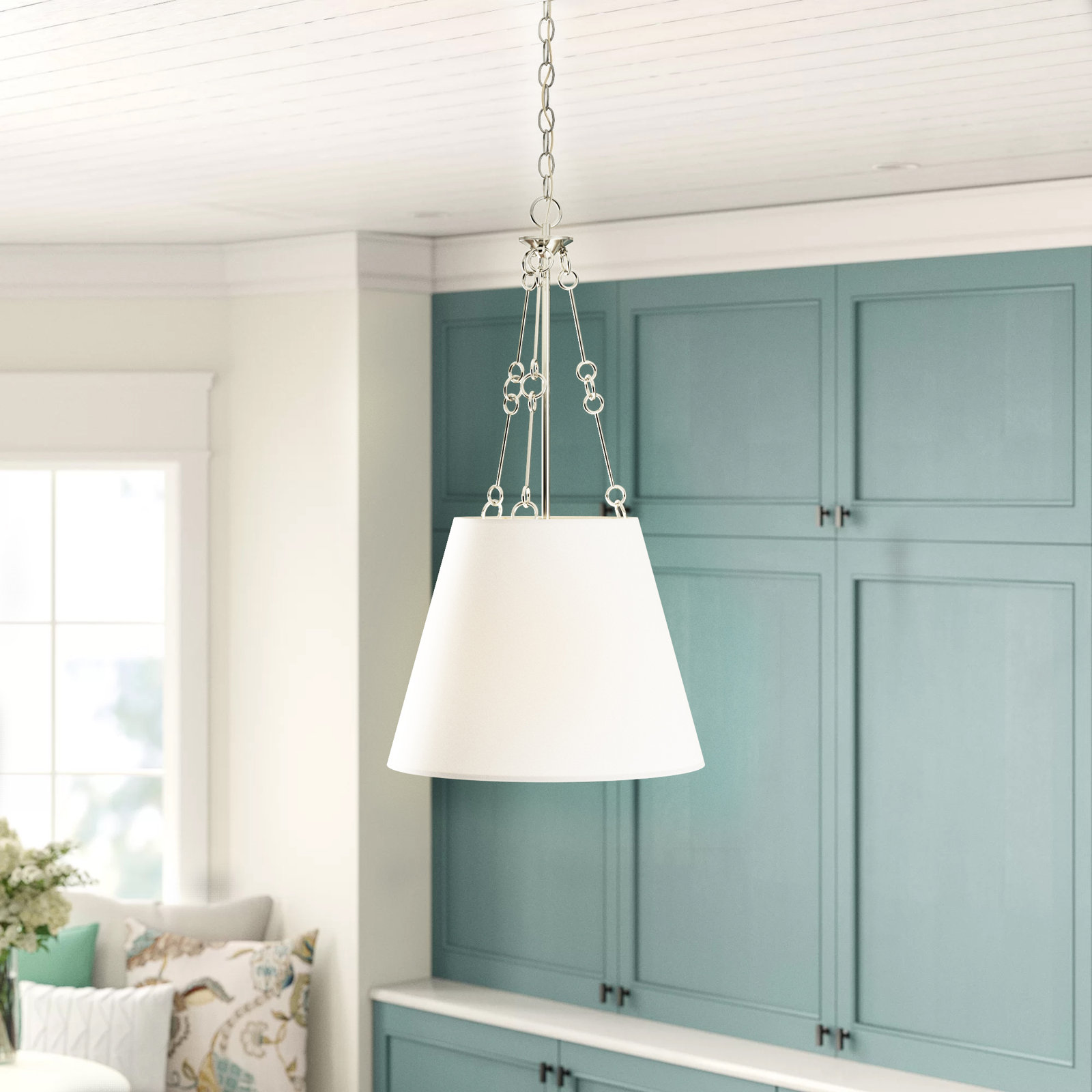 Lodi Dimmable 4-Light Pendant, Satin Nickel