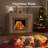 53.5" Electric Fireplace Heater Mantel Tv Stand With Remote Control, Overheat Protection Gray-183688015