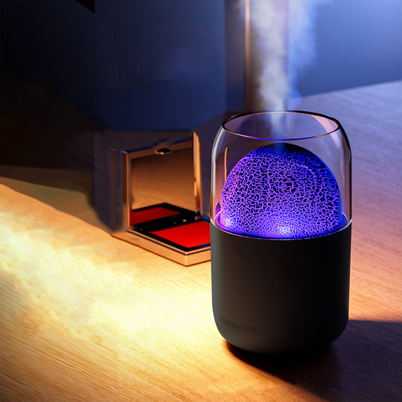 Humidificateur USB avec lumière colorée Humidificateur à vapeur froide pour plantes de chambre à coucher et de bureau Facile à nettoyer