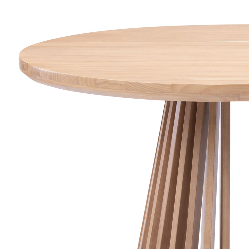 Table de salle à manger ovale moderne 72 "avec base à lattes Lido, Blond