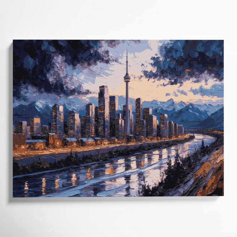 Art mural, villes, Calgary, Alberta, H 8 po x l 10 po