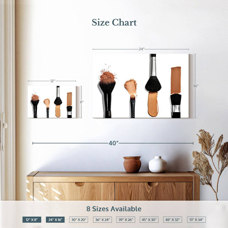 Shuttleworth Foundation Makeup Brushes, 16" H x 24" W