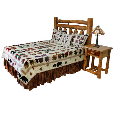 Bear's Paw Rustic Cotton Floral Quilt