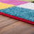Bright Squared Geometric Red/Blue/Yellow Kids Area Rug-1118754277