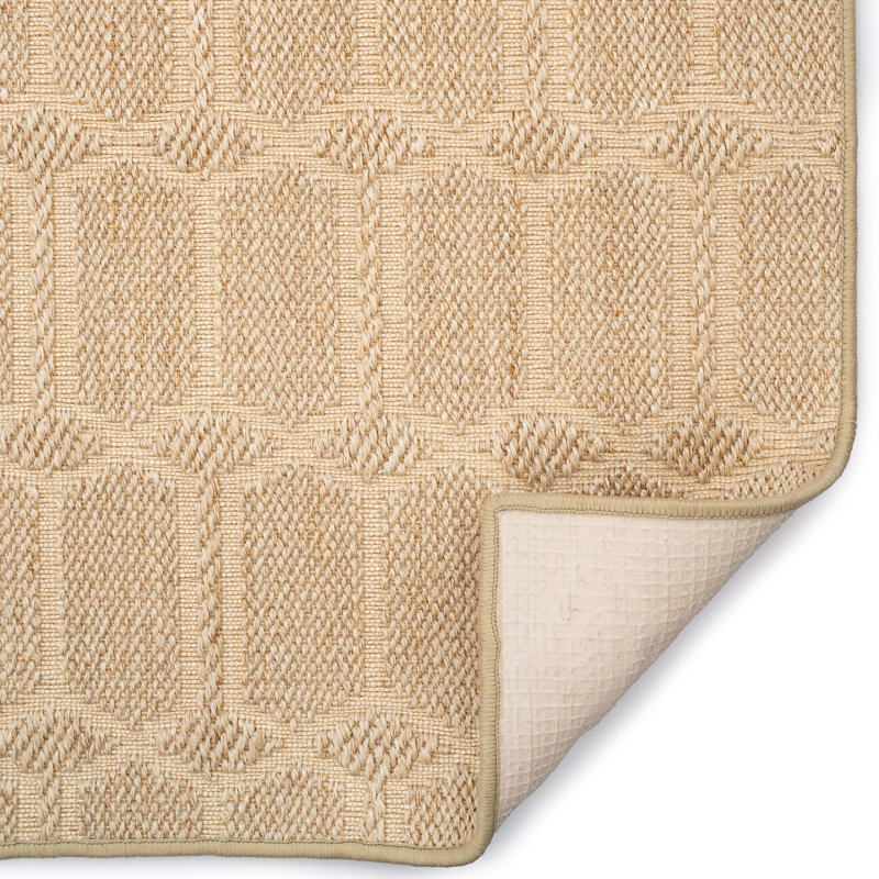 Timikia Jute/Sisal Geometric Rug, Rectangle 2' x 3'