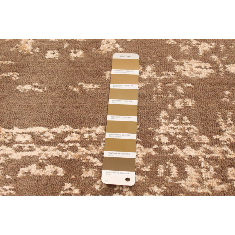Tapis oriental brun foncé noué à la main Massie