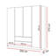 4 Door Manufactured Wood Wardrobe-486214919