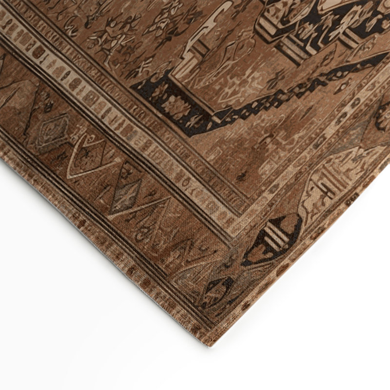 Tapis turc intérieur et extérieur brun, Rectangle 9' x 12'