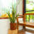7.8 In. Dark Wood Plastic Self-Watering Planter Pot