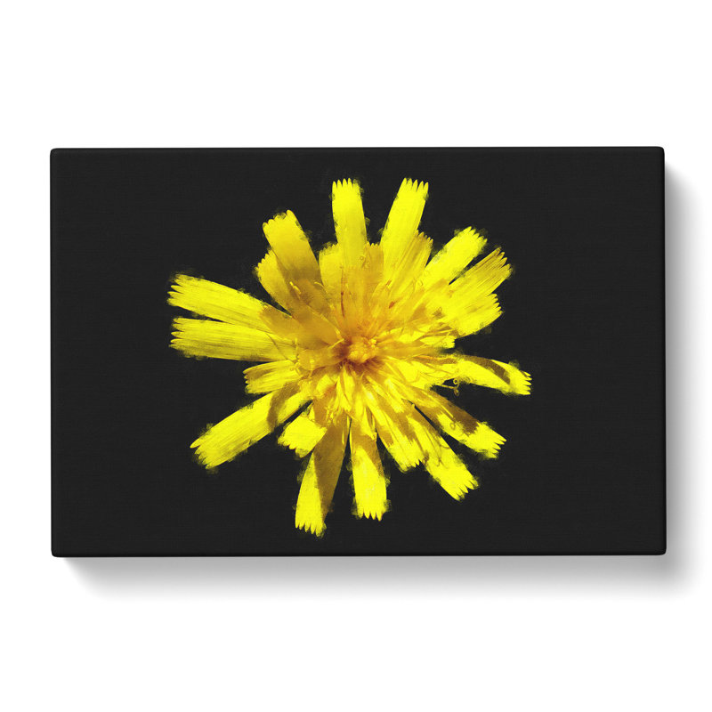 Yellow Flower - Wrapped Canvas Print, 50cm H x 76cm W x 3cm D