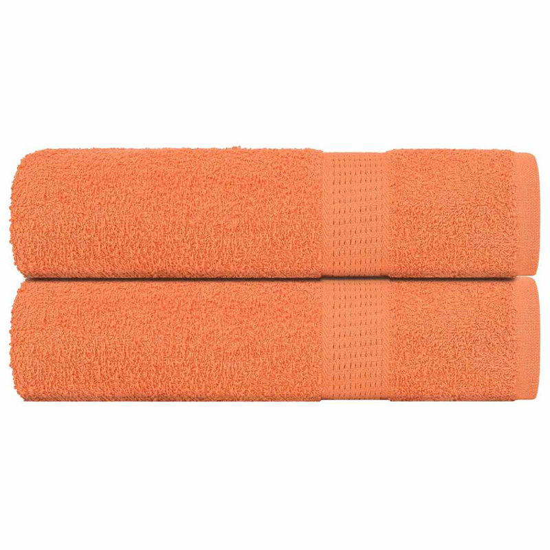 Atenea 100% Cotton Bath Towels, Blue, Set of 2