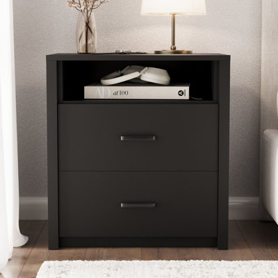23” 2 Drawer Nightstand with Finished Back