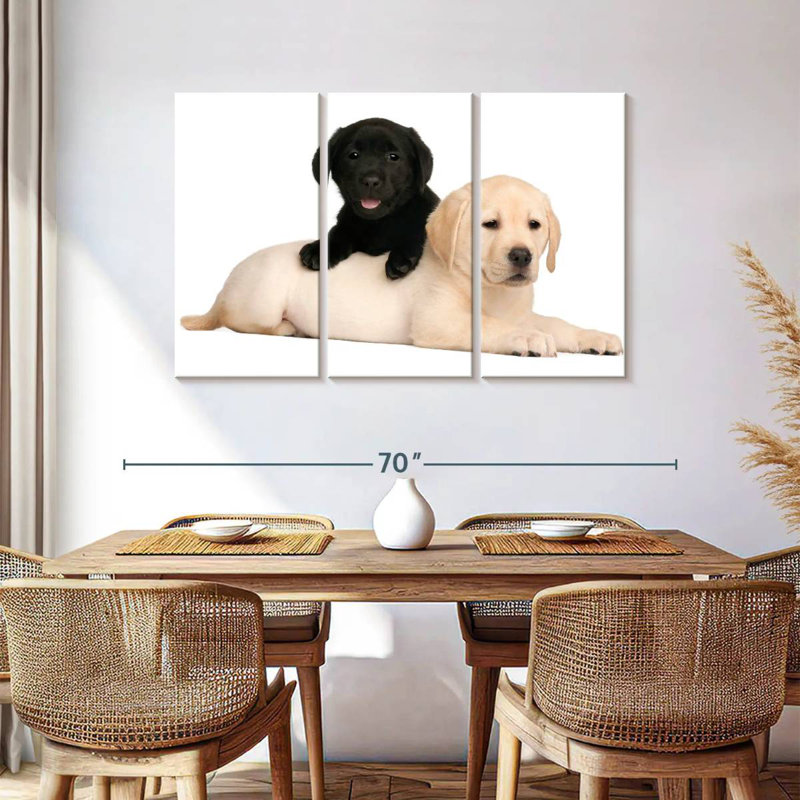 Brampt Yellow And Black Lab, 36" H x 57" W