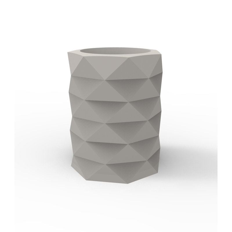 Marquis Resin Pot Planter, Taupe, 40.5" H x 31.5" W x 31.5" D