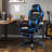 360° Swivel Height Adjustable Gaming Chair with Retractable Footrest & Ergonomic Lumbar High Back PU Leather Computer Chair with Headrest for Office-989789066