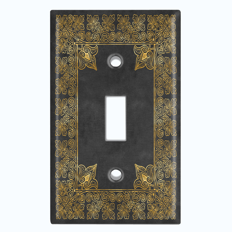 Patterned 1 - Gang Toggle Light Switch Standard Wall Plate