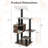 Gymax 59.5'' Tall Cat Tower w/Cushion Top Perch Detachable Mats Scratching Posts Brown-704608910