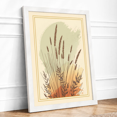Grain Stalks Study Botanical - Framed Print