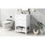 Meuble-lavabo blanc 24 po avec lavabo en bois massif et armoire en céramique