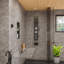 Panneau de douche réglable en verre à double fonction 59 po avec pomme de douche réglable-36904166
