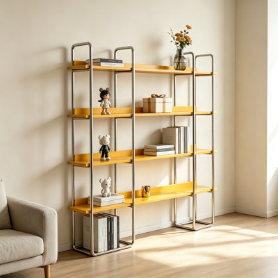 Étagère de rangement moderne jaune