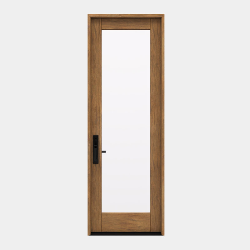 G101-SW-96 | Porte simple 33,75 po x 98 po, extérieur pré-suspendu RTA, pleine longueur, bois d'acajou brut