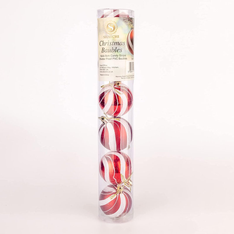 Polyvinyl Chloride (PVC) Bauble, 6cm H x 6cm W x 6cm D