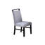 Salle à manger contemporaine de 7 pièces avec une table à plateau en faux marbre blanc et 6 chaises d'appoint rembourrées à dossier solide, apparence élégante: chaises rectangulaires avec dossier incurvé, idéales pour les sièges-2118494110