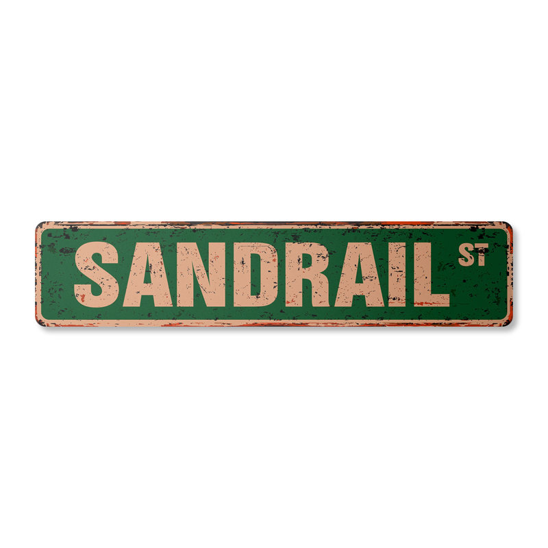 Sandrail Street Sign Aluminum 4" X 18"