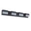 Luminaire de salle de bain 4 lumières en acrylique noir mat pour miroir, douche et décor de salle de bain
