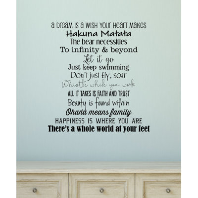 Text & Numbers Wall Decal