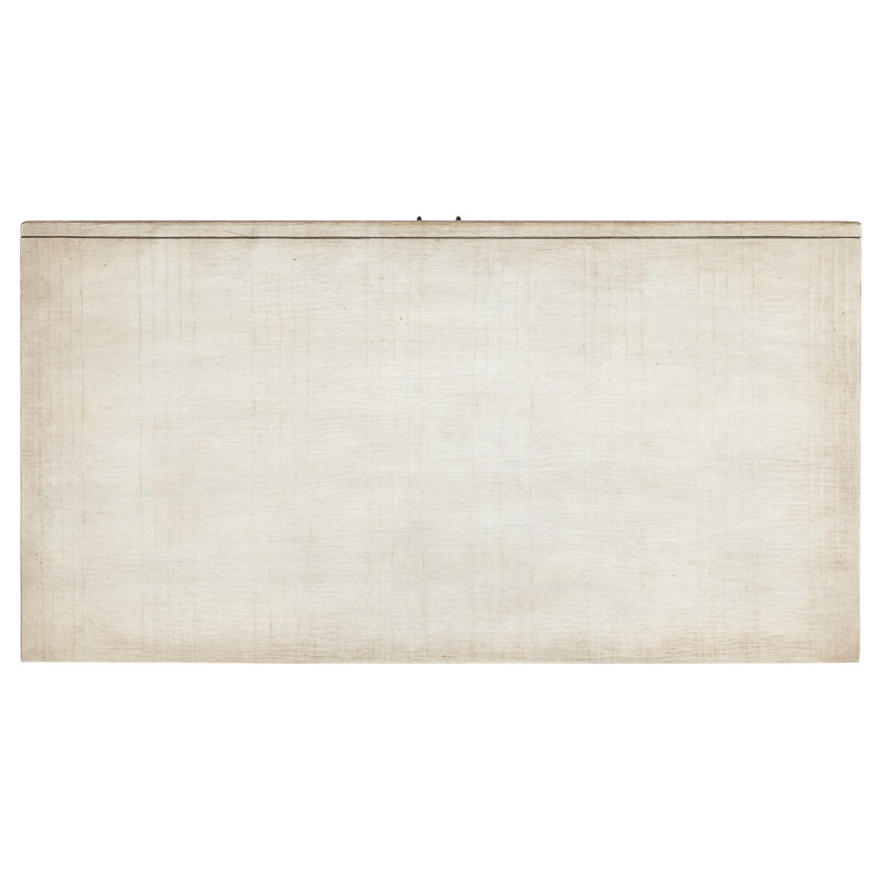 Transitional Beige and White Soft Close Drawer Accent Chest
