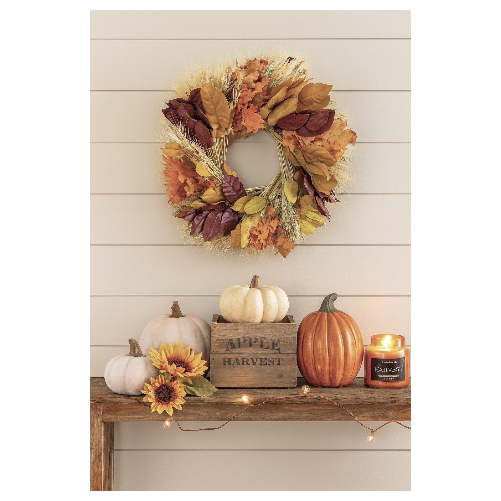 Preserved Autumn Grace 20" Fall Wreath